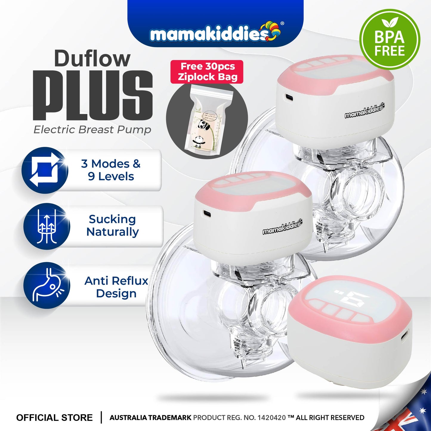DUFLOWPLUS Wearable Electric Breast Pump