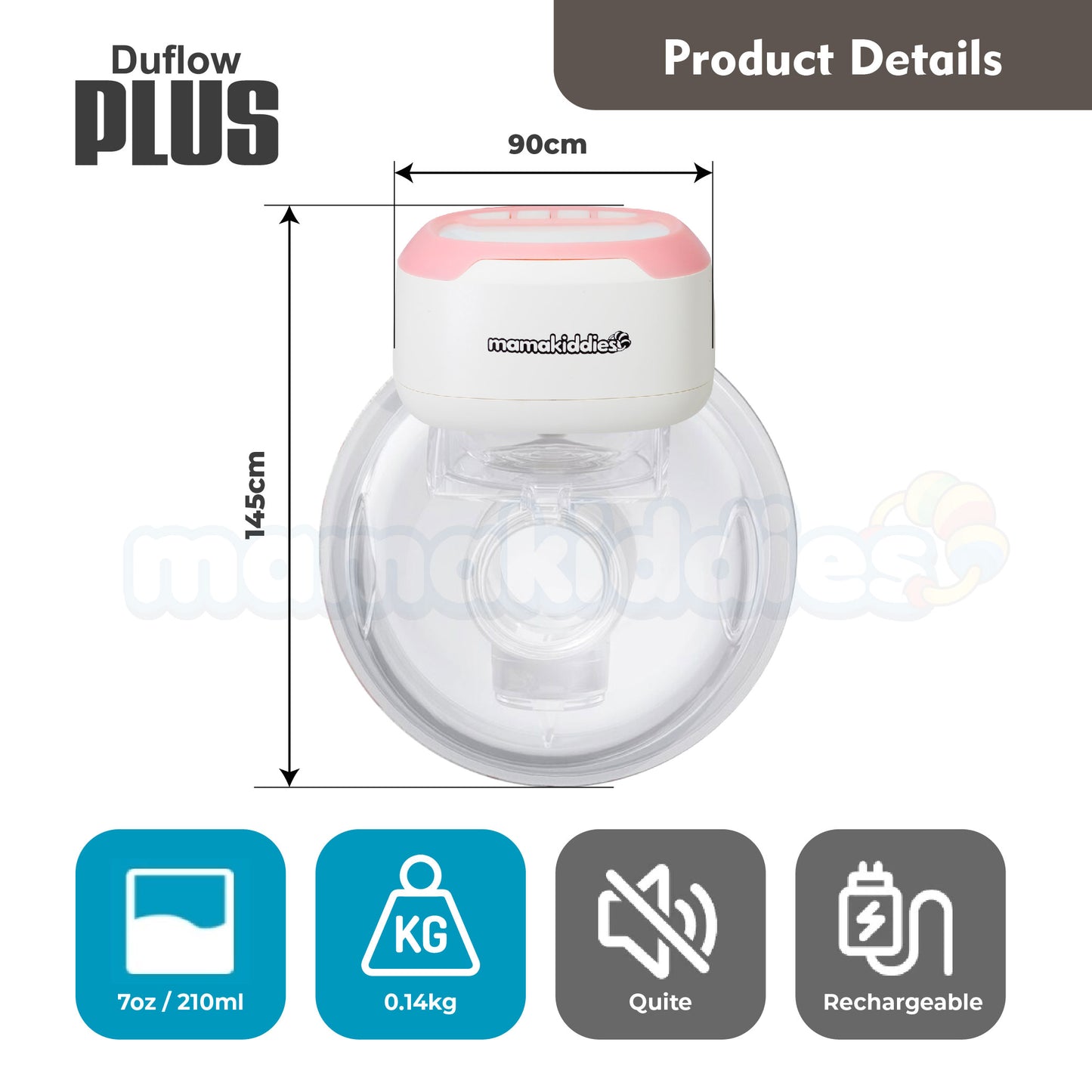 DUFLOWPLUS Wearable Electric Breast Pump