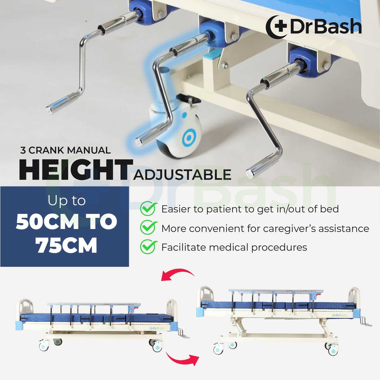 DRBASH HOSPITAL BED 3 FUNCTION