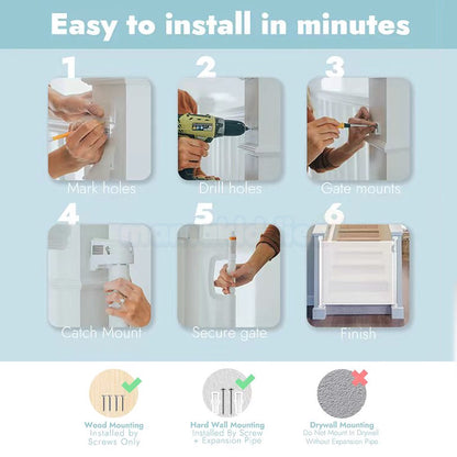 RETRACTABLE BABY SAFETY GATE