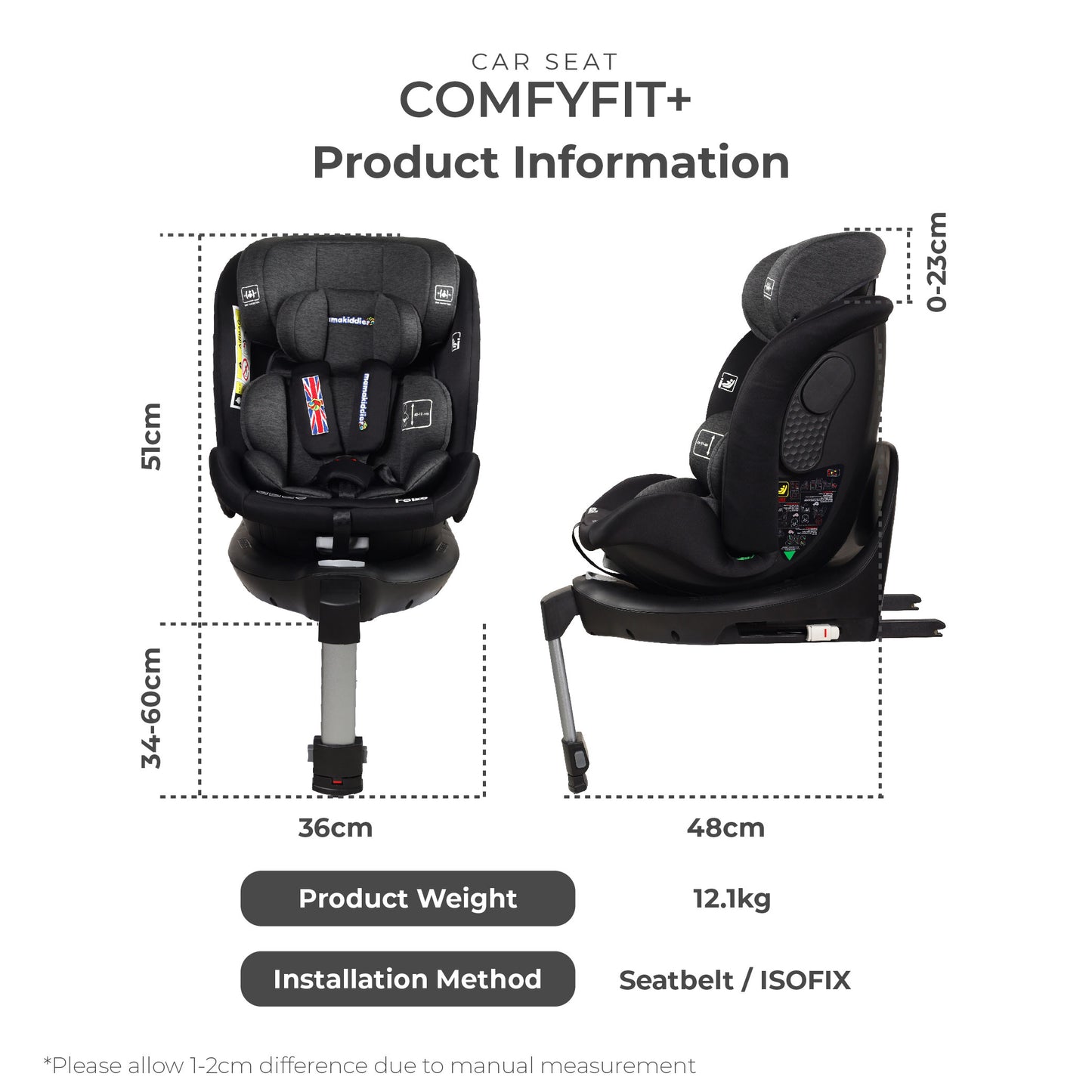 COMFYFIT+ 360 Rotation Car Seat