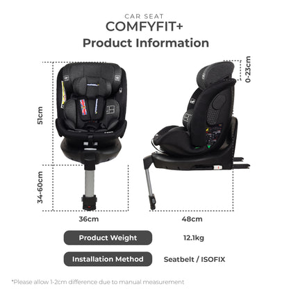COMFYFIT+ 360 Rotation Car Seat