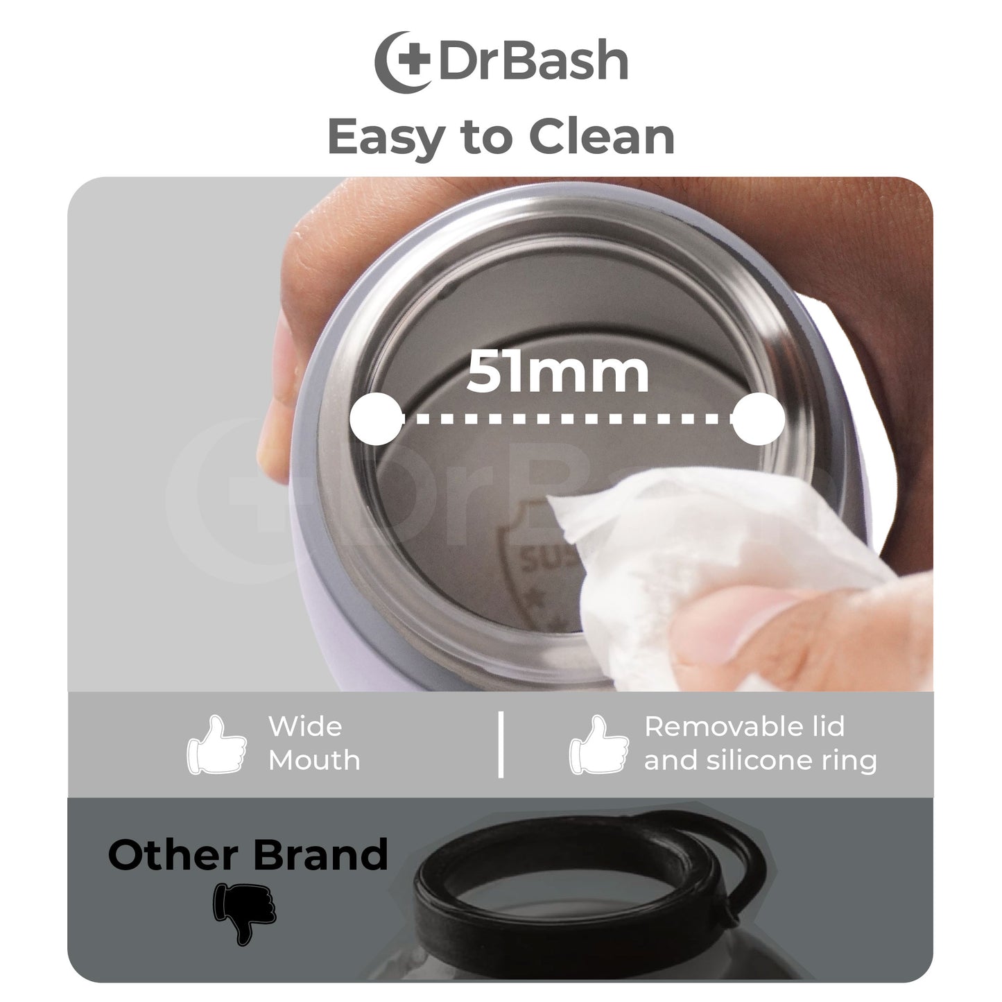 DrBash Wireless Thermostatic Bottle Warmer Flask Design