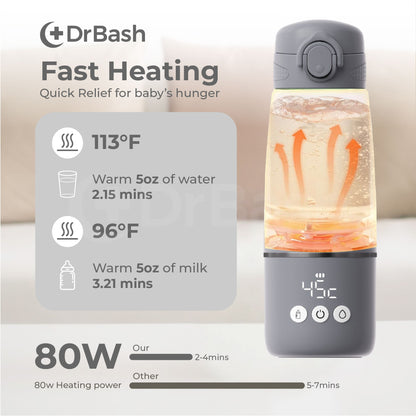 DrBash Wireless Thermostatic Bottle Warmer Flask Design