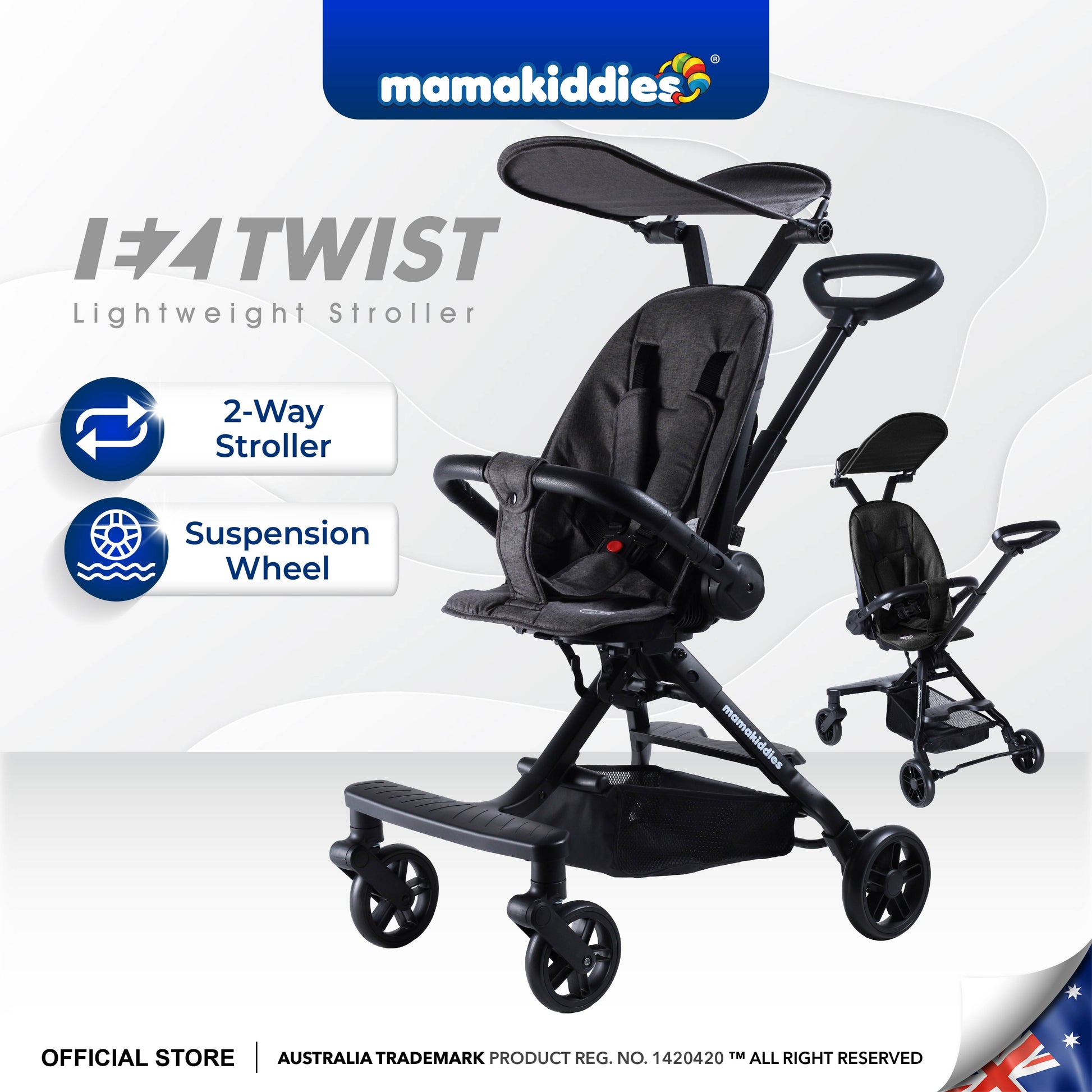 Mamakiddies Compact Baby Stroller Ez Twist - Main Image